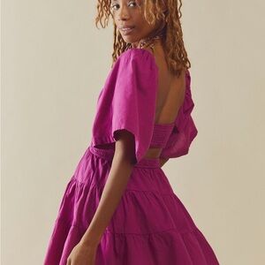 FREE PEOPLE Cross of Sunlight Mini dress